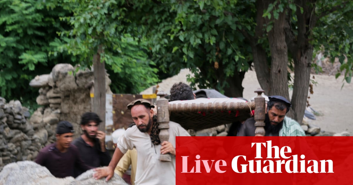Afghanistan earthquake live: ‘There is death in every home’, families say, after at least 800 killed in quake in east of country